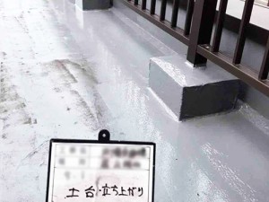 新潟市北区T社様社屋リフォーム事例_立ち上がりの防水塗料塗布