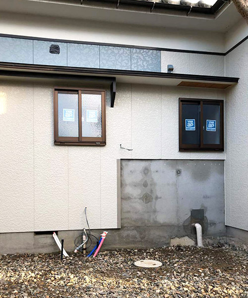 新潟市北区K様邸お風呂リフォーム後、お風呂の外壁