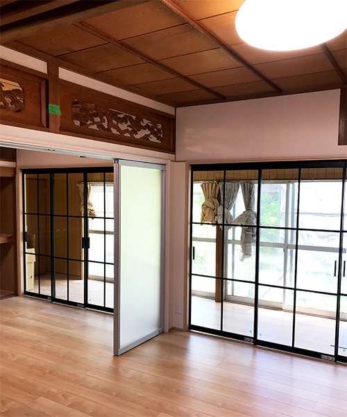 新潟市北区Y様邸内装リフォーム、間仕切り建具の追加