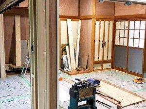 新潟市北区Y様邸内装リフォーム事例、施工中