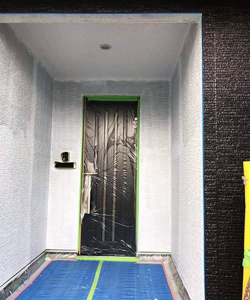 新潟市北区G様邸外壁リフォーム中_外壁塗装開始